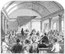 Trial of the Rioters (Oct. 1) in the Court-House, at Trinidad, 1850. Creator: Unknown