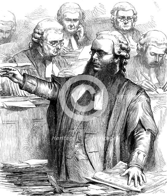 Trial of the Tichborne Claimant: Dr. Kenealy concluding his address, 1873. Creator: Unknown.