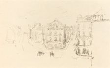 Trial Sketch: Grand Rue, Dieppe, c. 1891. Creator: James Abbott McNeill Whistler
