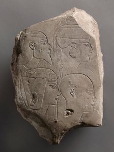 Trial Piece Worked on Both Sides, c. 1391-1353 BC. Creator: Unknown