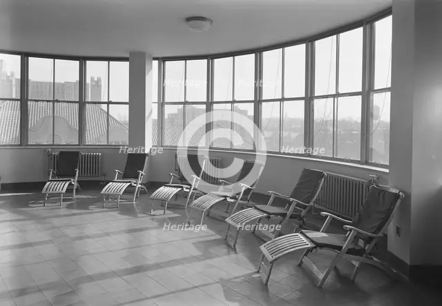 Triboro Hospital for Tuberculosis, Parsons Blvd., Jamaica, New York, 1941. Creator: Gottscho-Schleisner, Inc.