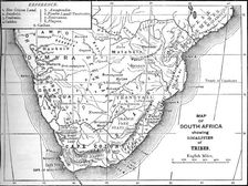 Tribal Map of South Africa c1880