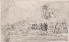 Tribesmen and tent. Creator: Unknown