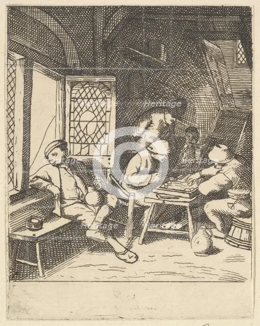 Tric Trac Players, 1610-85. Creator: Unknown.