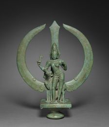 Trident with Shiva as Half-Woman (Ardhanarishvara), c. 1050. Creator: Unknown