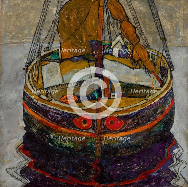 Trieste Fishing Boat, 1912. Creator: Egon Schiele.