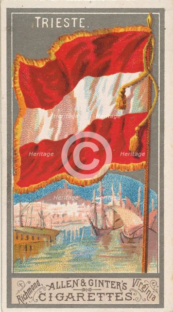 Trieste, from the City Flags series (N6) for Allen & Ginter Cigarettes Brands, 1887. Creator: Allen & Ginter.