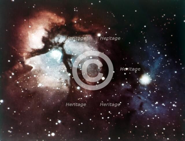 Trifid Nebula in Sagittarius constellation. Creator: NASA.