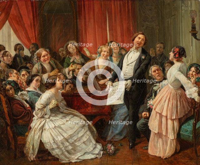 Triomphe d'un ténor dans une matinée musicale, c1852. Creator: Biard, François-August (1798-1882).