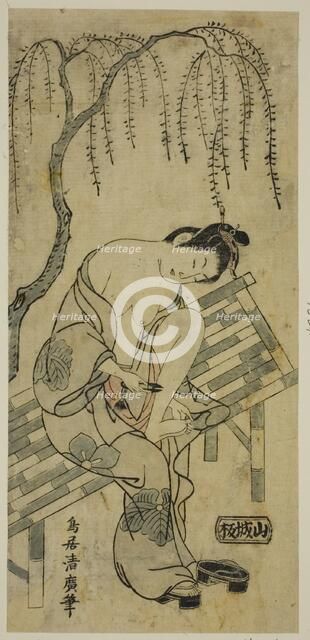 Trimming Her Nails, c. 1755. Creator: Torii Kiyohiro.