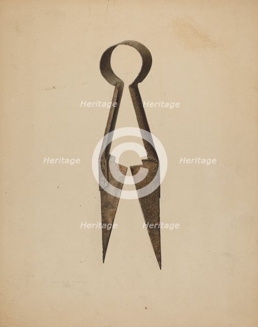 Trimming Shears, 1935/1942. Creator: Harold Ballerd.