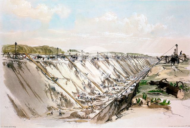 Tring cutting, London & Birmingham Railway, 17 June 1837 (1839). Creator: John Cooke Bourne.