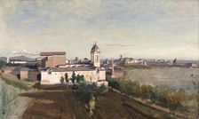 Trinita dei Monti from the Villa Medici c1830-1834. Artist: Jean-Baptiste-Camille Corot