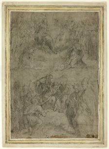 Trinity with the Virgin, and Ten Saints, c.1565. Creator: Tommaso Manzuoli