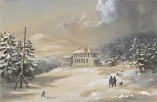 Trinity Bay, Newfoundland, Exterior View of the Telegraph House in 1857-1858, 1865-66. Creator: Robert Charles Dudley