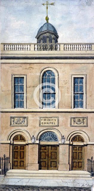 Trinity Chapel, Conduit Street, Westminster, London, 1801.                       Artist: Frederick Nash