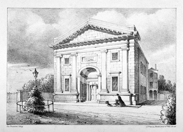 Trinity Chapel, St Thomas Square, Hackney, London, c1850. Artist: John Francis