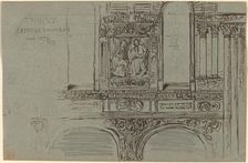 Trinity Church, Boston (nave) - Mural Study, 1876. Creator: John La Farge