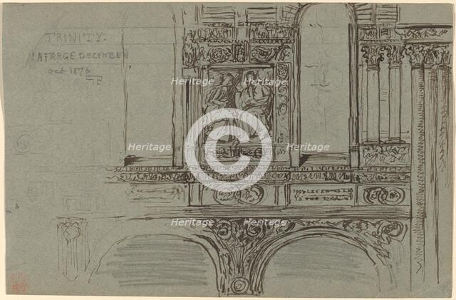 Trinity Church, Boston (nave) - Mural Study, 1876. Creator: John La Farge.
