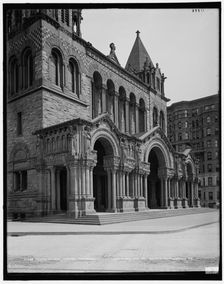 Trinity Church, Boston, the porch, c1900. Creator: Unknown