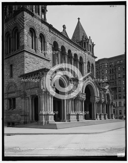 Trinity Church, Boston, the porch, c1900. Creator: Unknown.