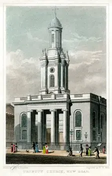 Trinity Church, Euston Road, St Pancras, London, 1828.Artist: HW Bond
