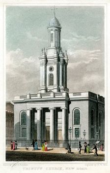 Trinity Church, Euston Road, St Pancras, London, 1828.Artist: HW Bond