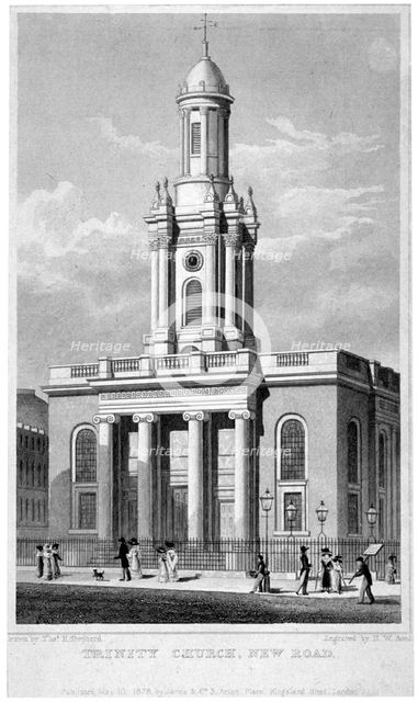 Trinity Church, Euston Road, St Pancras, London, 1828. Artist: Thomas Hosmer Shepherd
