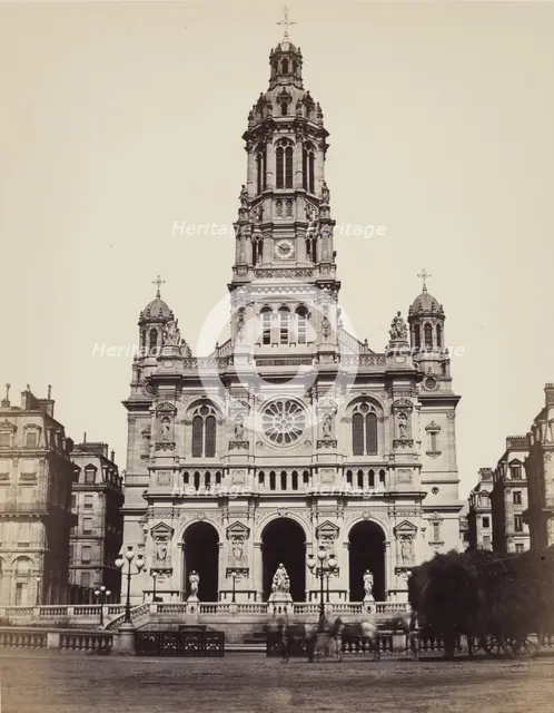 Trinity Church, Paris, between 1860 and 1870. Creator: Edouard Baldus.