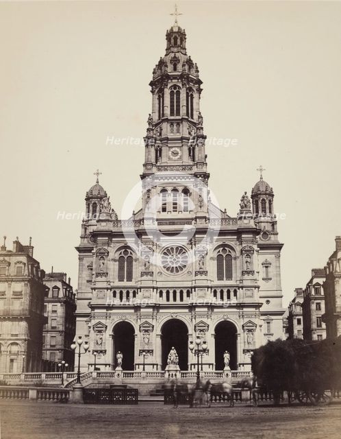 Trinity Church, Paris, between 1860 and 1870. Creator: Edouard Baldus.