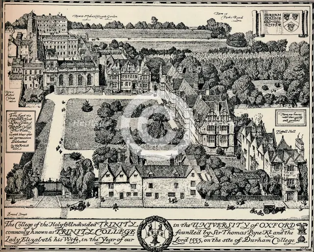 'Trinity College, Oxford', 1905. Artist: Edmund Hort New.