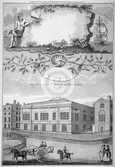 Trinity House, Trinity Square, City of London, 1821.                                                 Artist: Anon