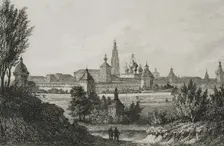 Trinity Lavra of St. Sergius, Sergiyev Posad (ancient Zagorsk), Russia, 1839. Creator: Auguste Cadolle