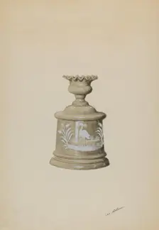 Trinket Box with Lid, c. 1936. Creator: Charles Moss