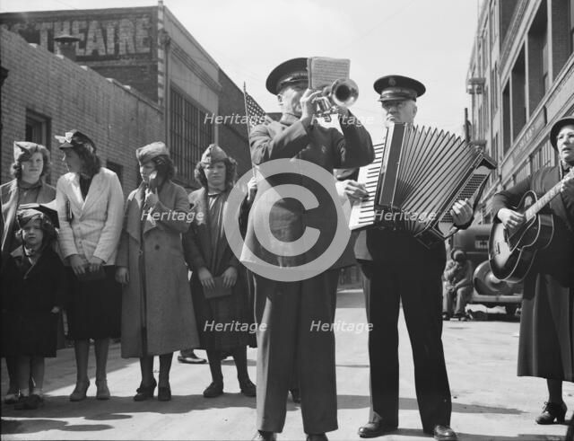 Trio, Salvation Army, San Francisco, California, 1939. Creator: Dorothea Lange.