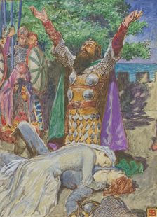 Tristan und Isolde: "Dead! They're all gone! All are dead!", 1908. Creator: Shaw, John Byam Liston (1873-1919)
