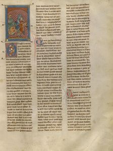 Tristan and Governal Rescuing Iseult, about 1320-1340. Creator: Unknown