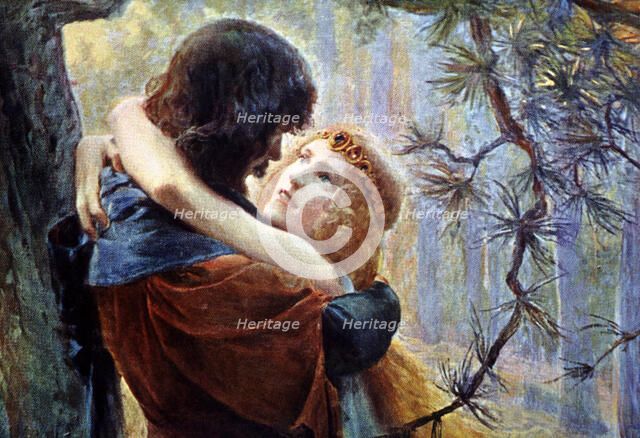 Tristan and Isolda, literary characters of medieval legend that symbolize the  impossible love.