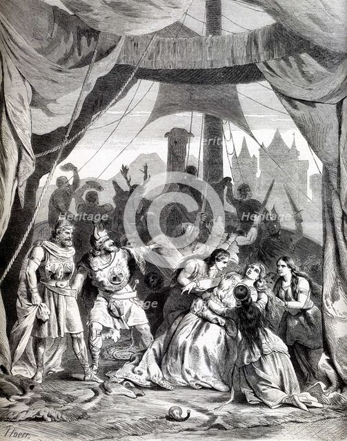 Tristan and Isolde by Richard Wagner. Illustration to the premiere, 1865, 1865.