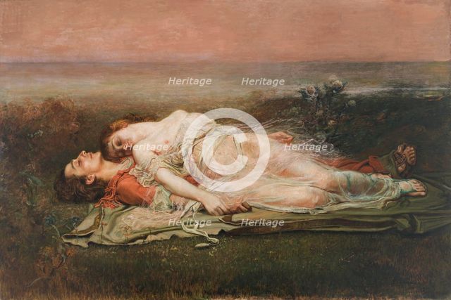 Tristan and Isolde (Death), 1910. Creator: Egusquiza y Barrena, Rogelio de (1845-1915).