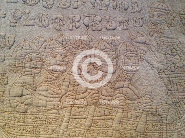 Tristan Quilt or Tristan and Isolde Quilt (Detail), Second Half of 14th cen.. Creator: Anonymous master.