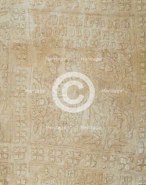 Tristan Quilt or Tristan and Isolde Quilt (Detail), Second Half of 14th cen.. Creator: Anonymous master.