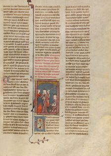 Tristan's Stepmother Lamenting Her Dead Son, about 1320-1340. Creator: Unknown