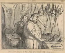Tristesse des bouchers de Paris ..., 1855. Creator: Honore Daumier