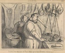 Tristesse des bouchers de Paris ..., 1855. Creator: Honore Daumier