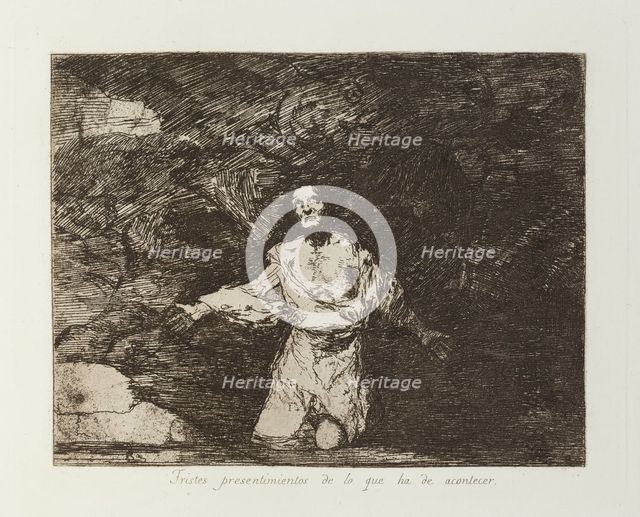 Tristes presentimientos de lo que ha de acontecer.; Los Desastres de la Guerra, Madrid 1863. Creator: Francisco Goya.