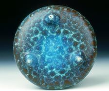 Tripod brushwasher with robin's egg glaze, Yongzheng period, Qing dynasty, China, 1723-1735. Creator: Unknown