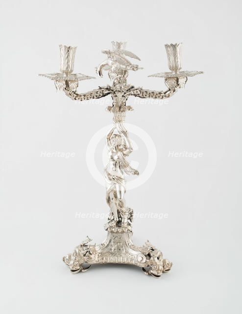 Tripod Candelabrum, London, c. 1680. Creator: Unknown.
