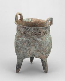 Tripod Food Container (Li), Shang dynasty, Erligang period (c. 1500-1400 B.C.). Creator: Unknown