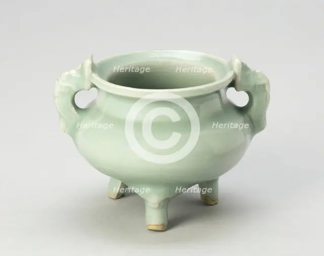 Tripod Incense Burner (Censer) with Monster-Head Feet..., Southern Song dynasty (1127-1279). Creator: Unknown.